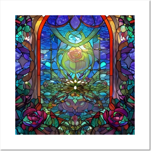 Stained Glass Roses Wall Art by Chance Two Designs